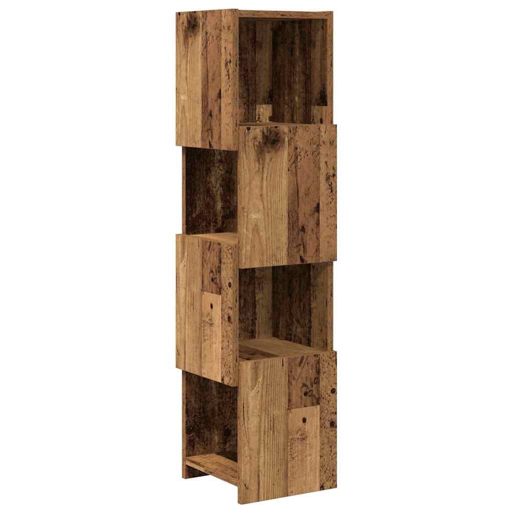 Corner Cabinet Old Wood 25.5x25x102cm Engineered Wood