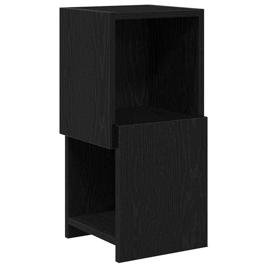 Corner Cabinet Black Oak 25.5x25x55cm Engineered Wood