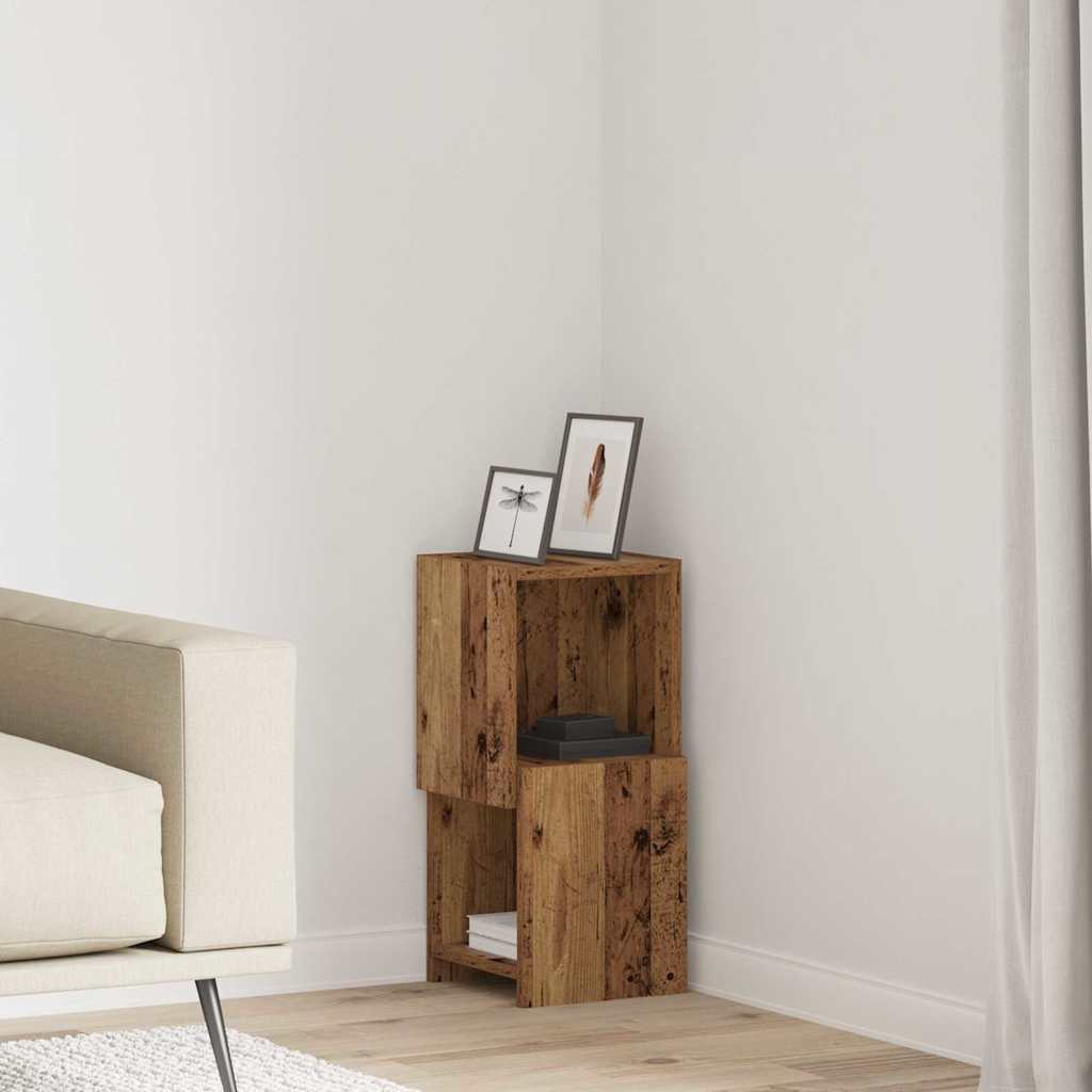 Corner Cabinet Old Wood 25.5x25x55cm Engineered Wood