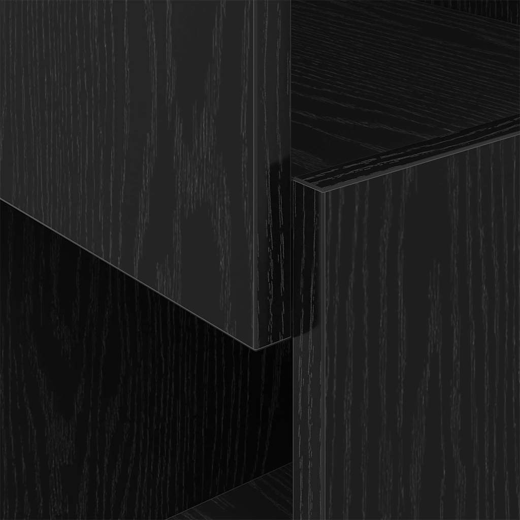 Corner Cabinet Black Oak 30.5x30x95cm Engineered Wood