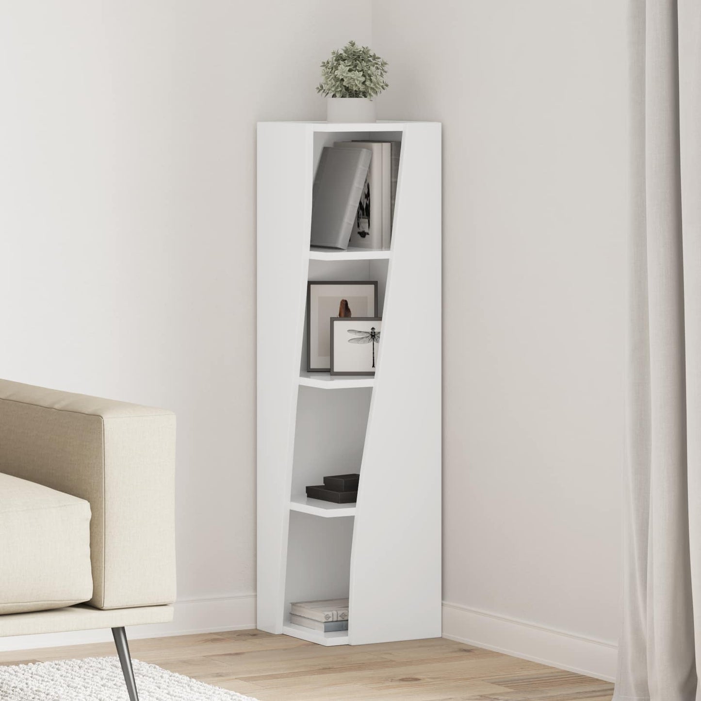 Corner Cabinet 27.5x27x102cm Engineered Wood