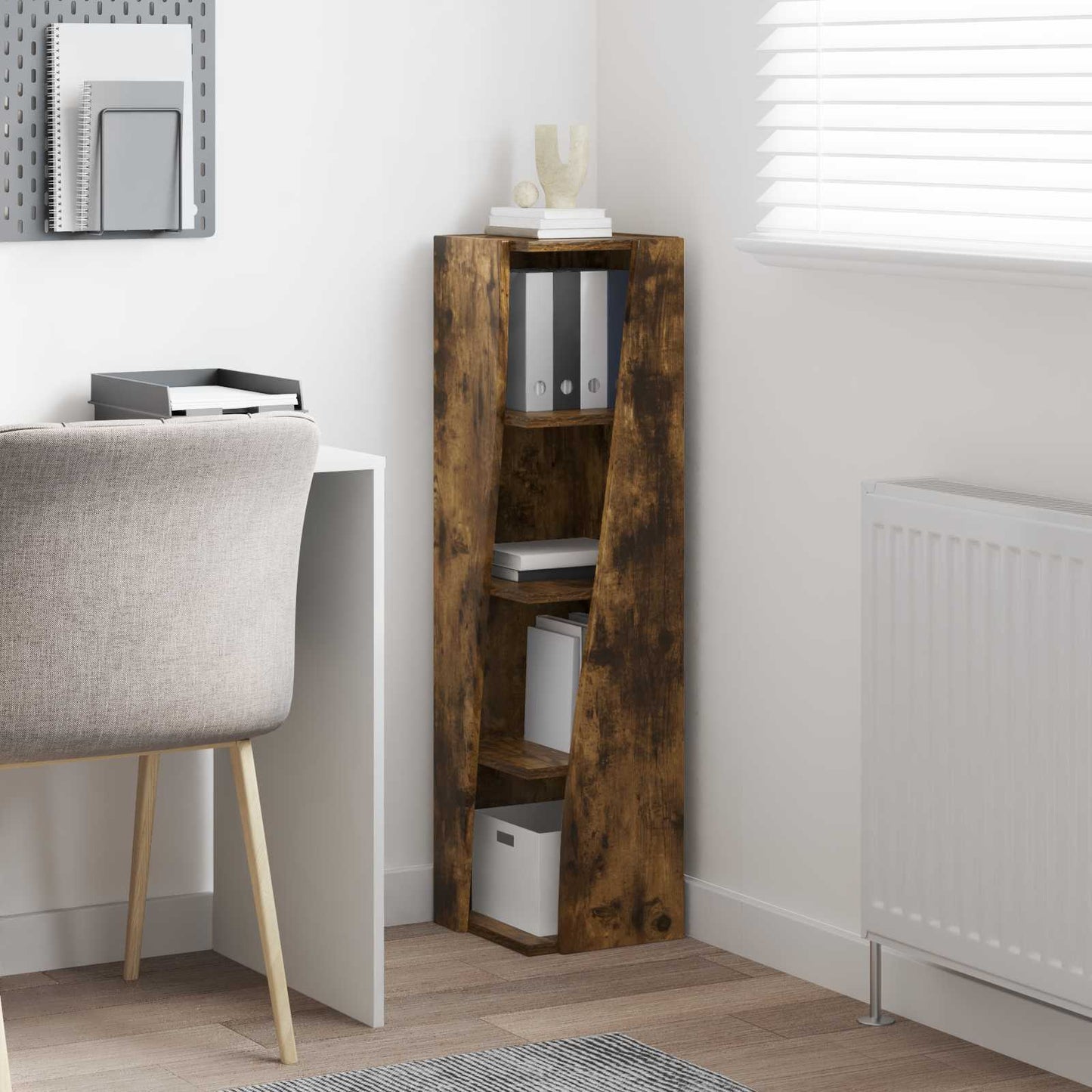 Corner Cabinet 27.5x27x102cm Engineered Wood Smoked Oak