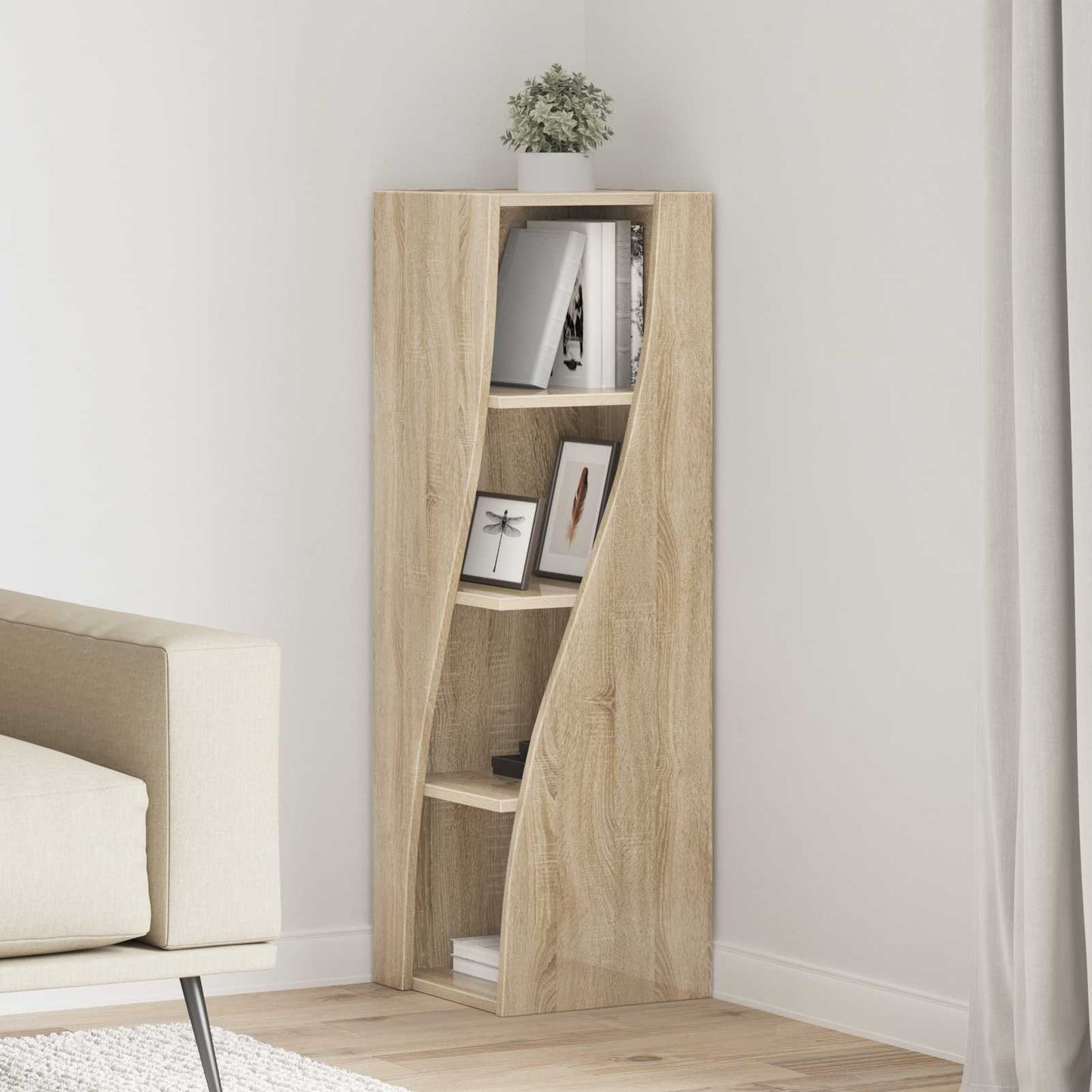 Corner Cabinet Sonoma Oak 32x32x102cm Engineered Wood