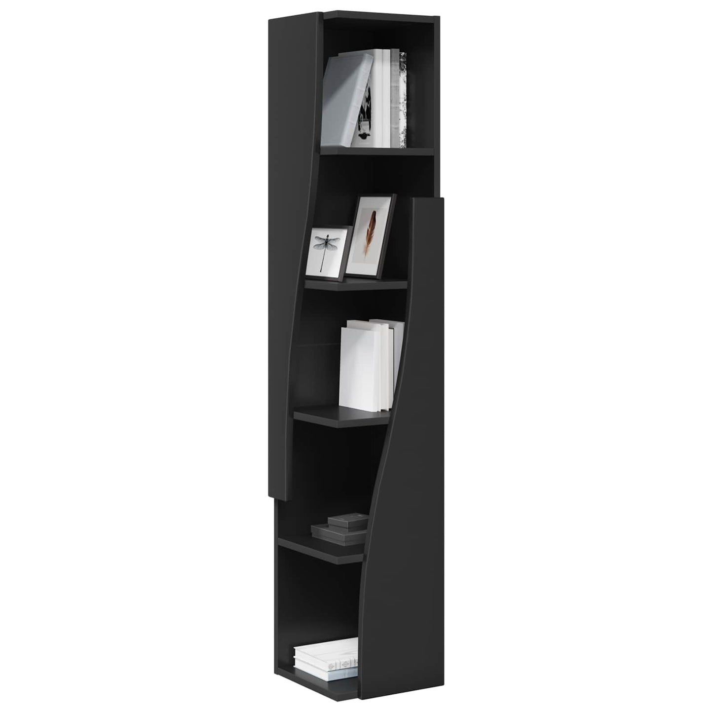 Corner Cabinet 27.5x27x140cm Engineered Wood Black