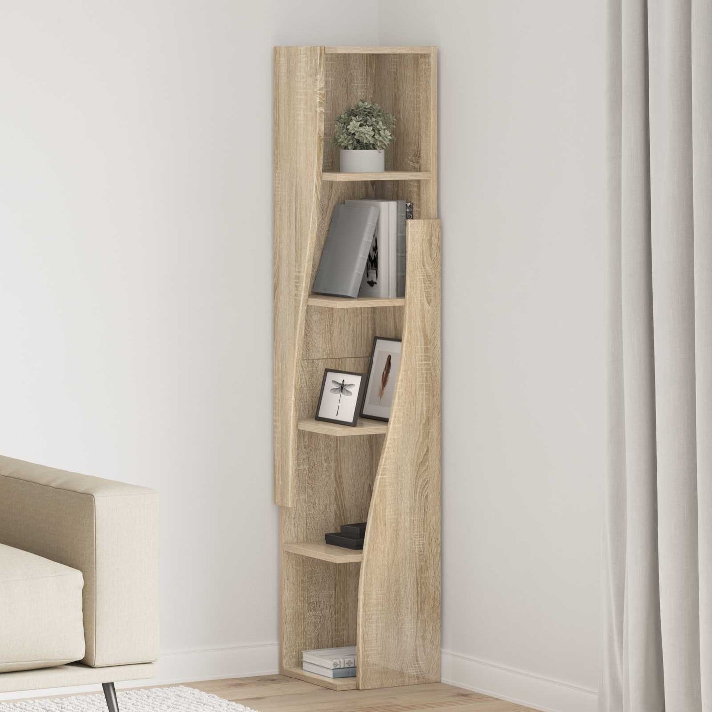 Corner Cabinet 27.5x27x140cm Engineered Wood Sonoma Oak