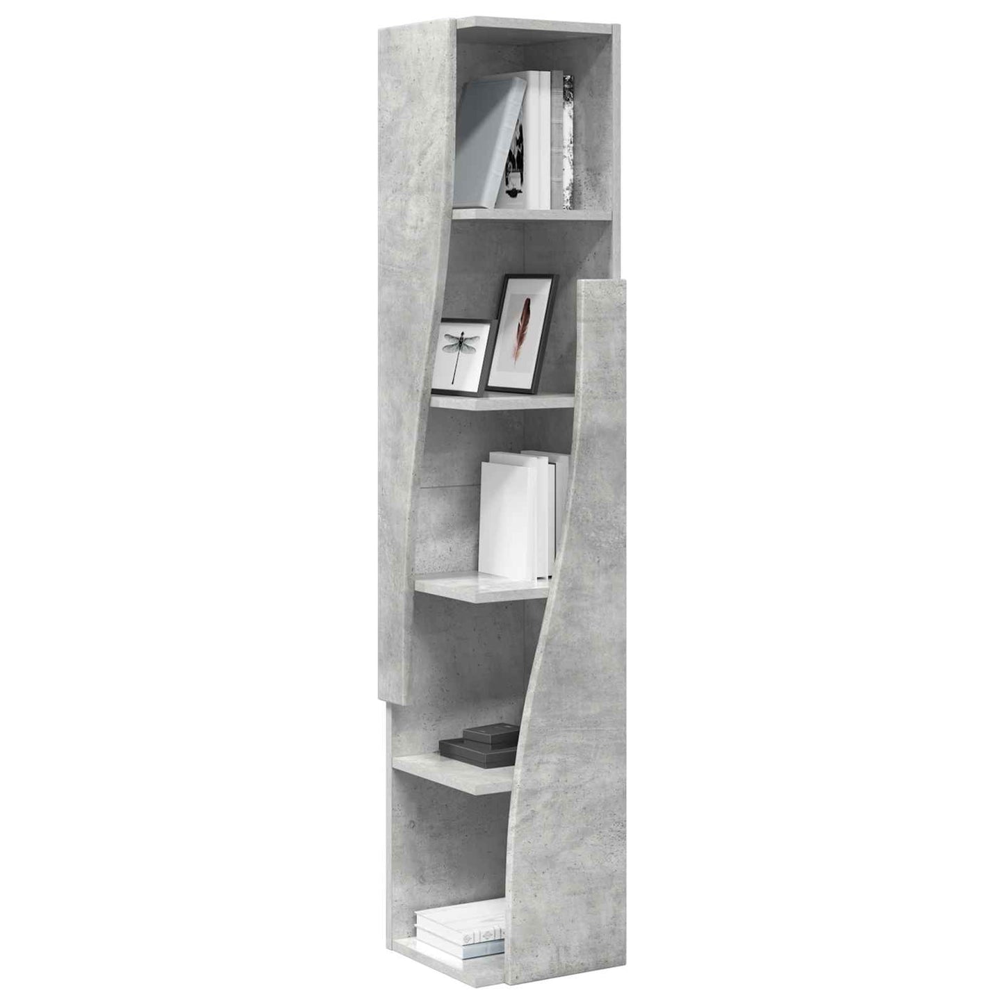 Corner Cabinet 27.5x27x140cm Engineered Wood Concrete Grey