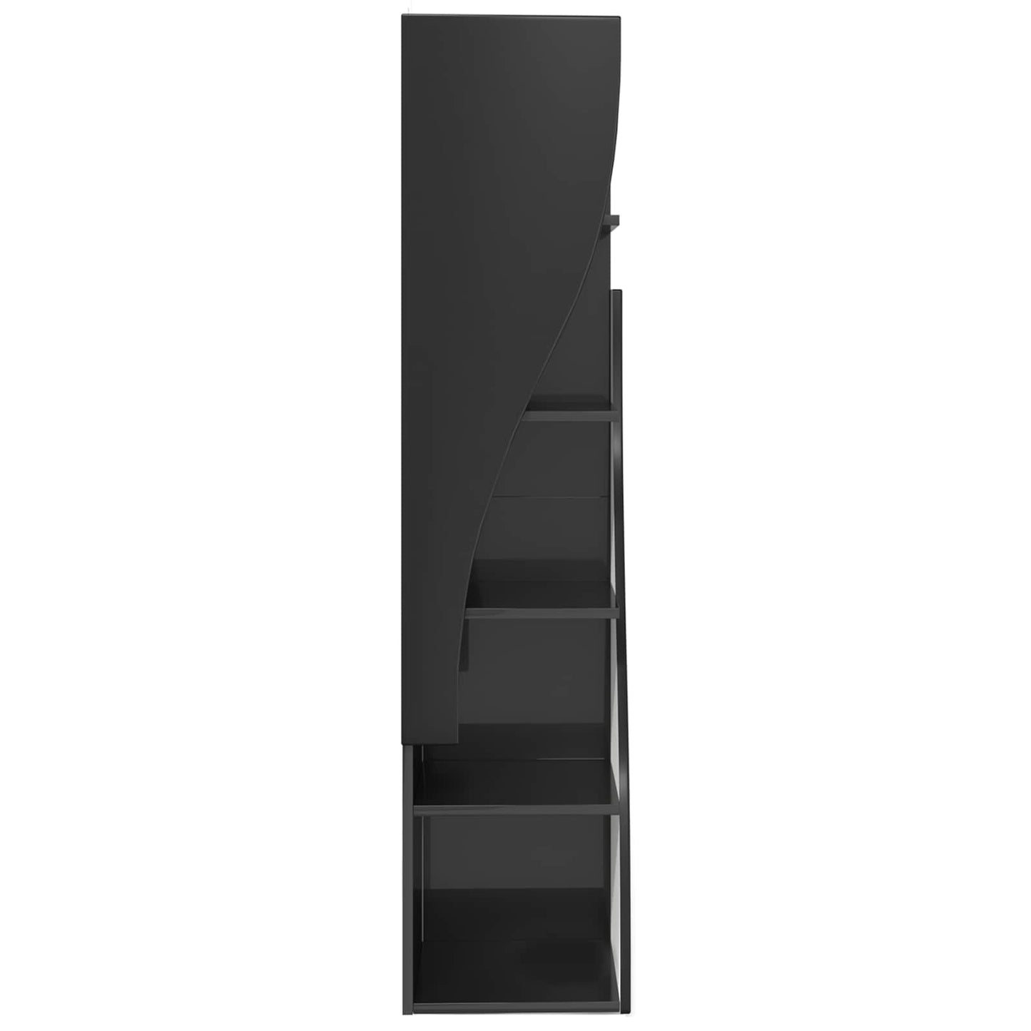 Corner Cabinet 32x32x140cm Engineered Wood Black