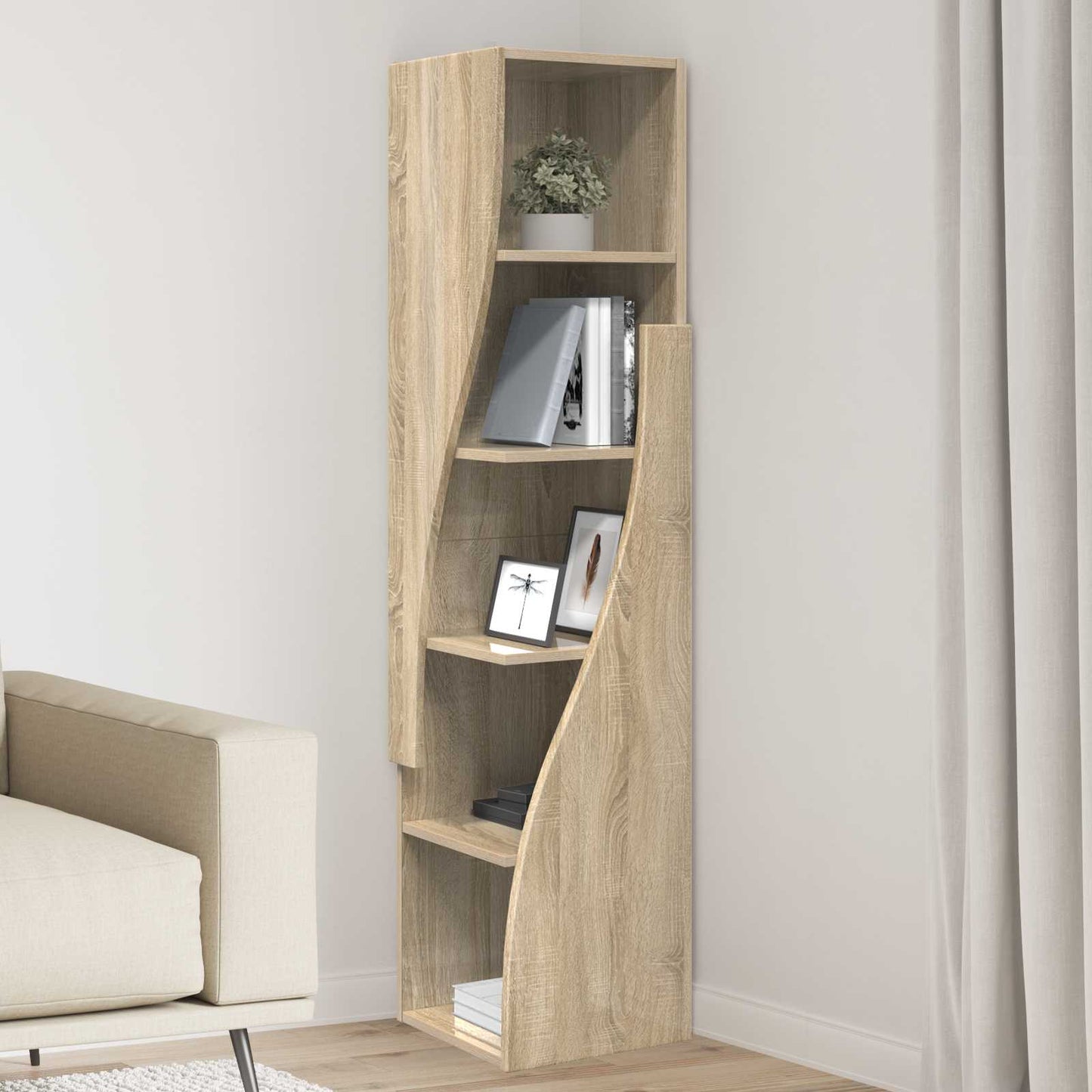 Corner Cabinet 32x32x140cm Engineered Wood Sonoma Oak