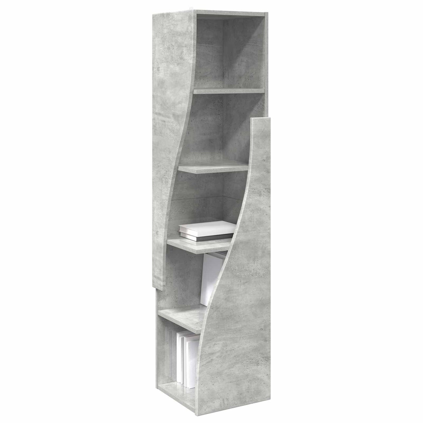 Corner Cabinet 32x32x140cm Engineered Wood Concrete Grey