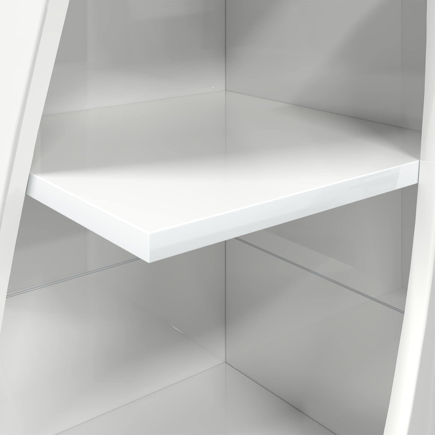 Corner Cabinet 32x32x140cm Engineered Wood High Gloss White