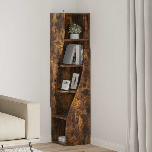 Corner Cabinet 32x32x140cm Engineered Wood Smoked Oak