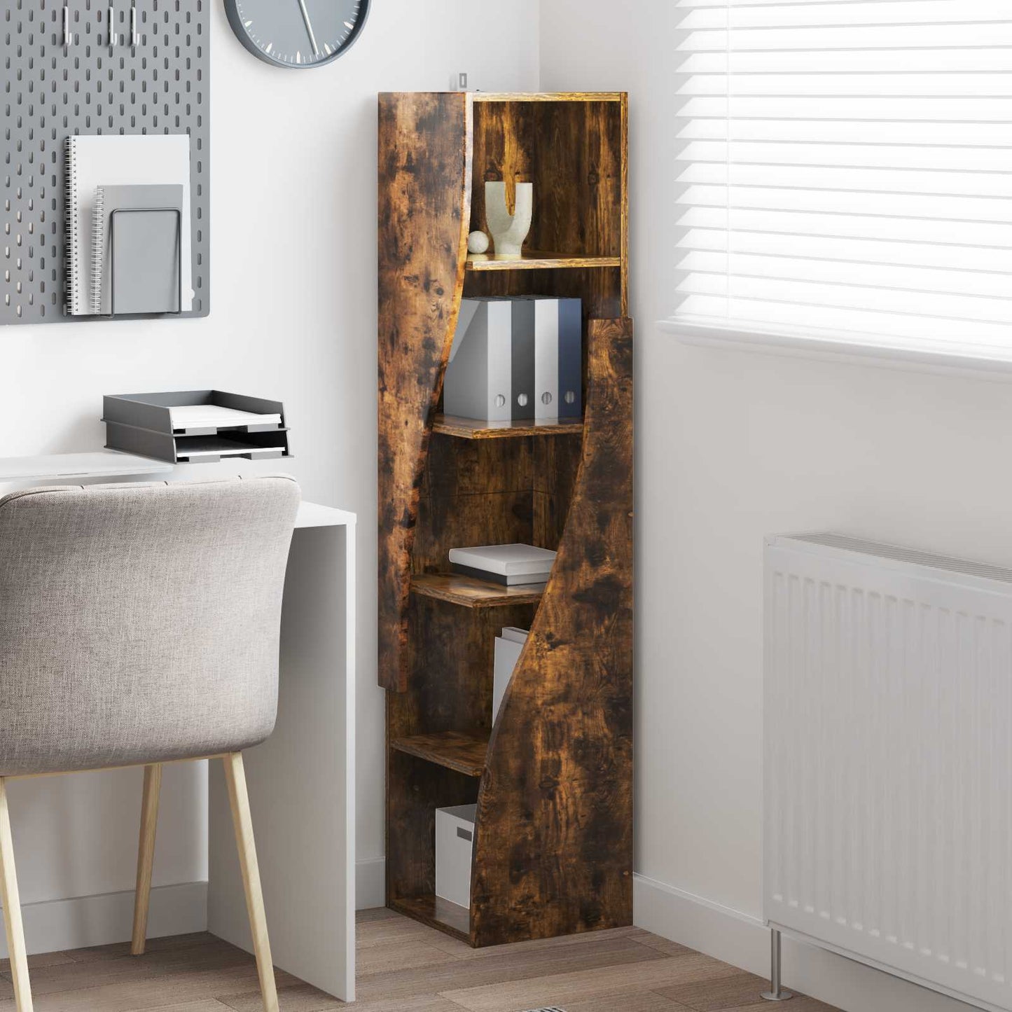 Corner Cabinet 32x32x140cm Engineered Wood Smoked Oak
