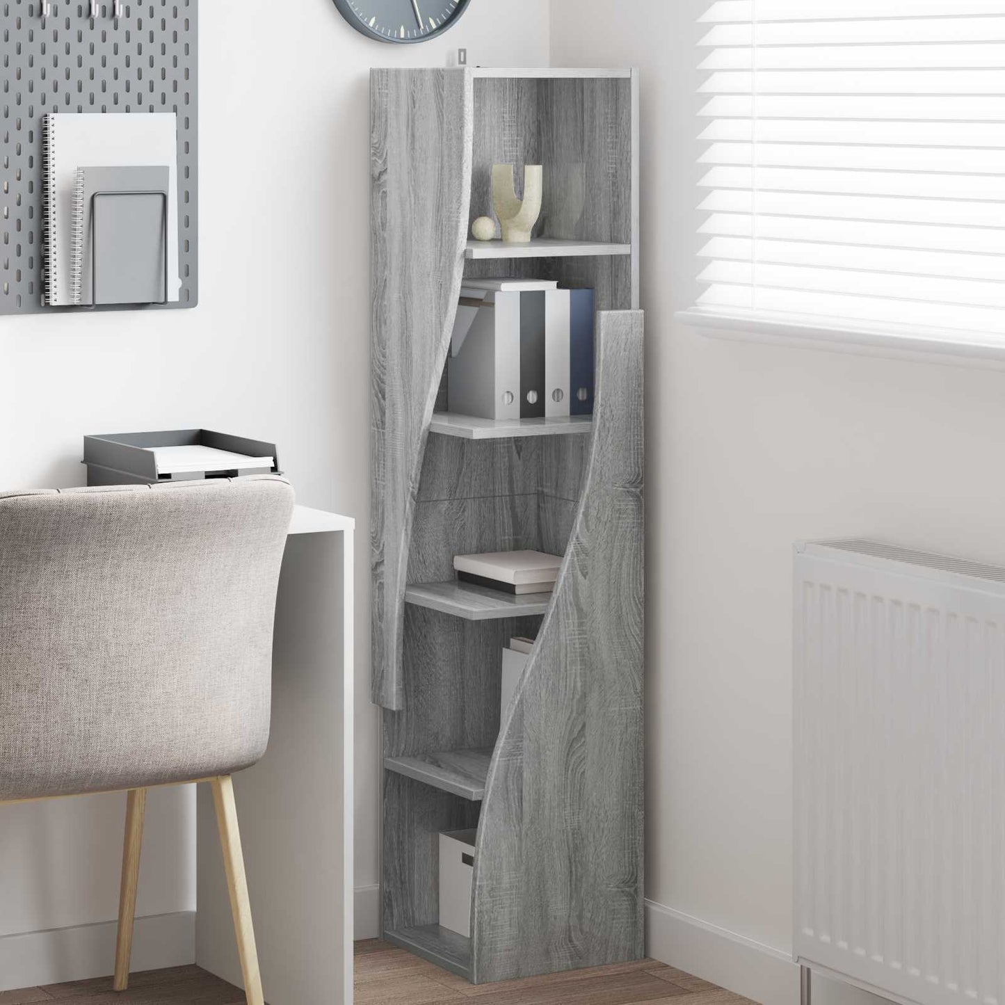 Corner Cabinet 32x32x140cm Engineered Wood Grey Sonoma