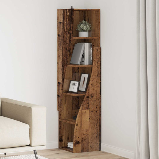 Corner Cabinet 32x32x140cm Engineered Wood Old Wood