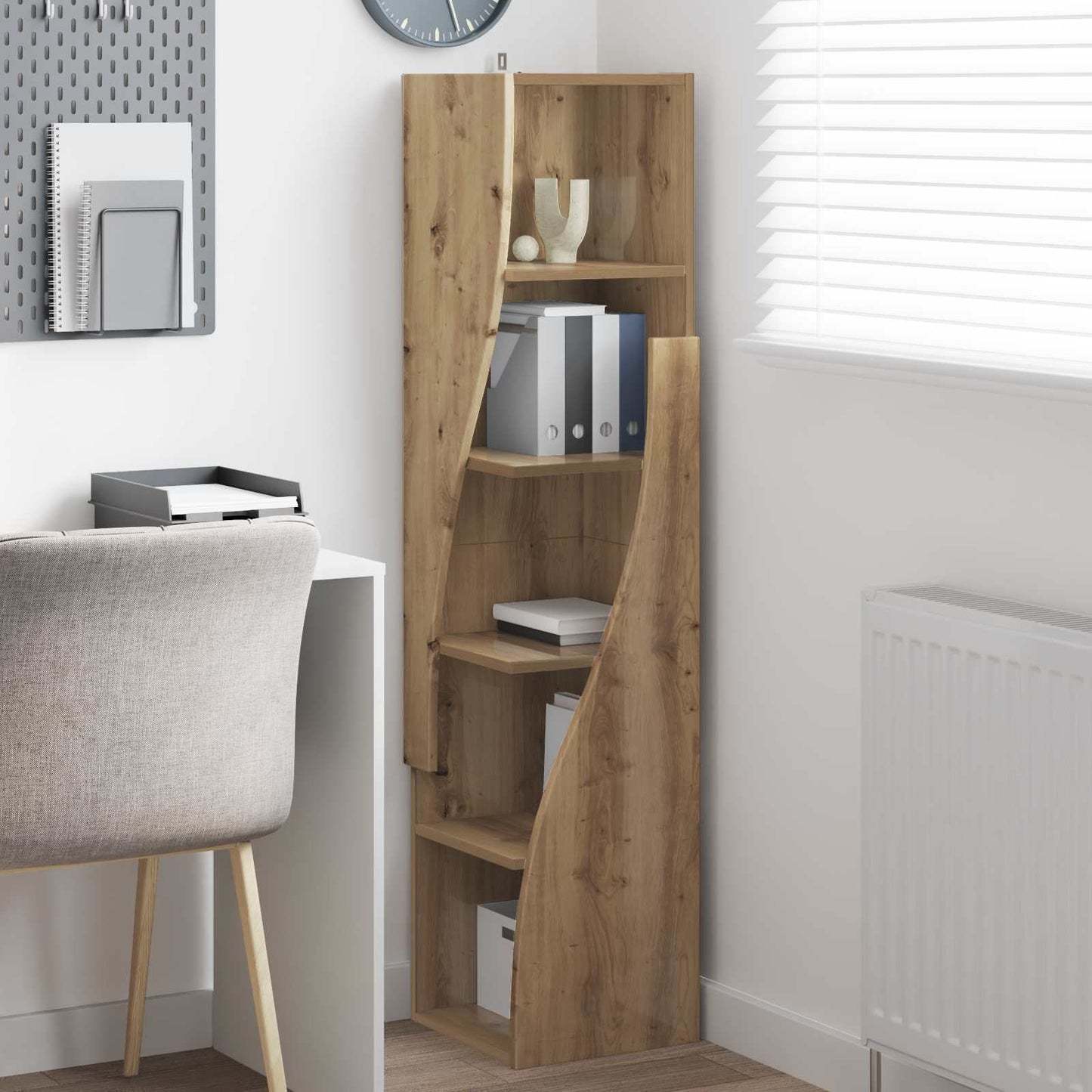 Corner Cabinet 32x32x140cm Engineered Wood Artisan Oak