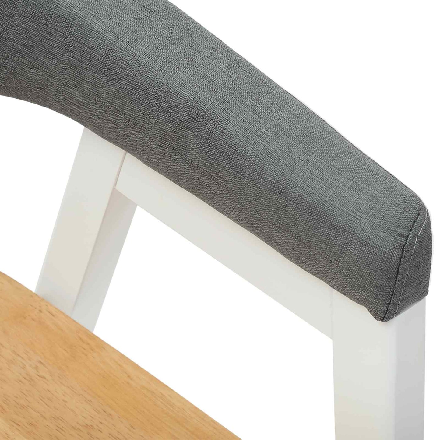 Dining Chairs 2 pcs White 54 x 57 x 73 cm Solid Rubber Wood