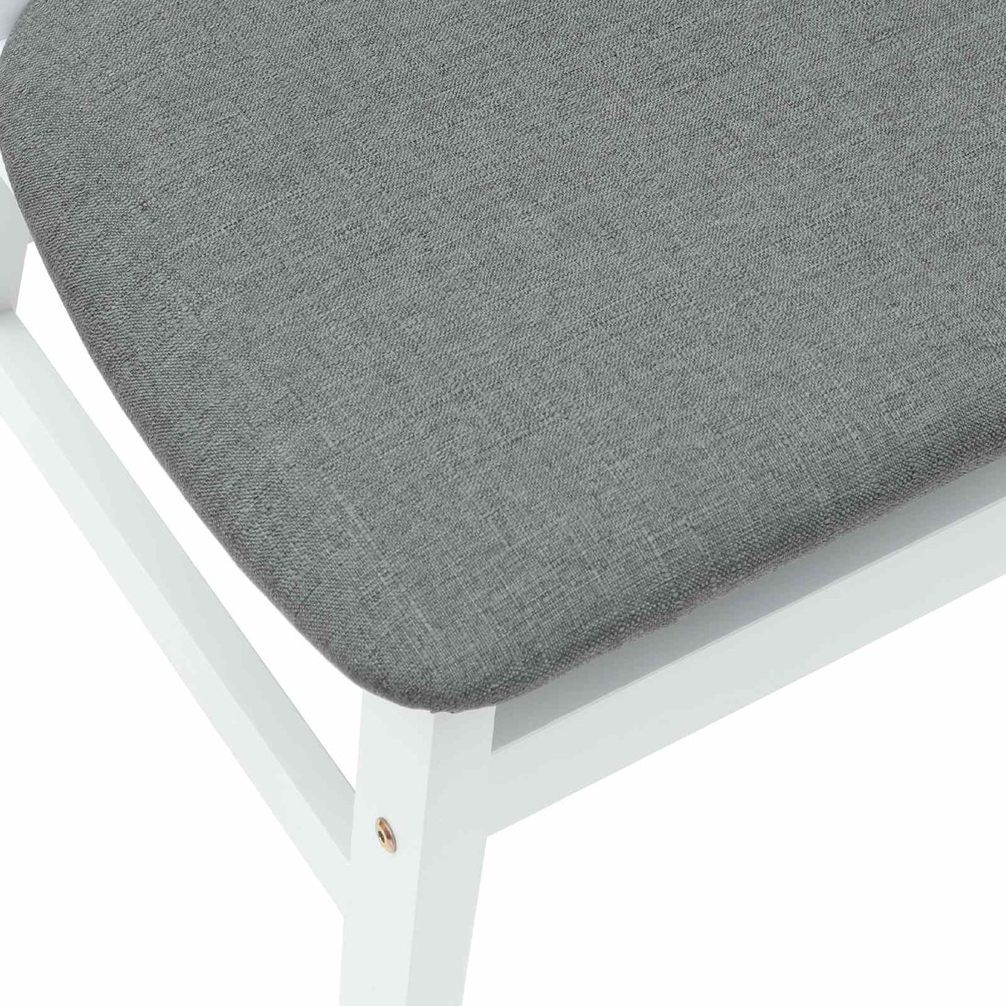 Dining Chairs 2 pcs White 42 x 47.5 x 81 cm Solid Rubber Wood