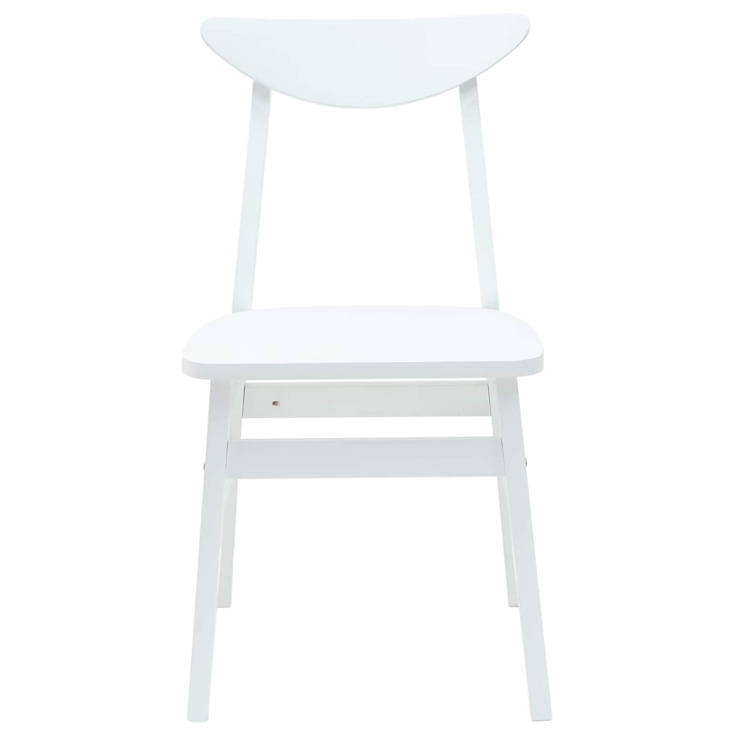 Dining Chairs 2 pcs White 42 x 47.5 x 81 cm Solid Rubber Wood