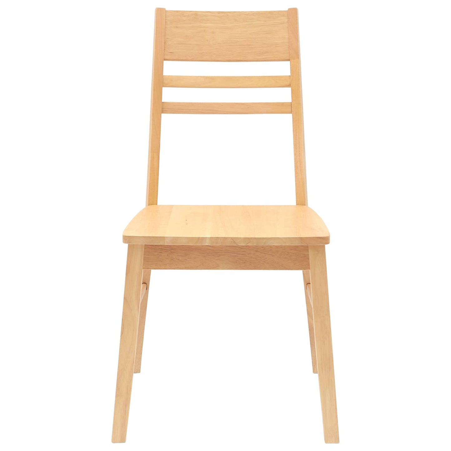 Dining Chairs 2 pcs Natural 43 x 54 x 89 cm Solid Rubber Wood
