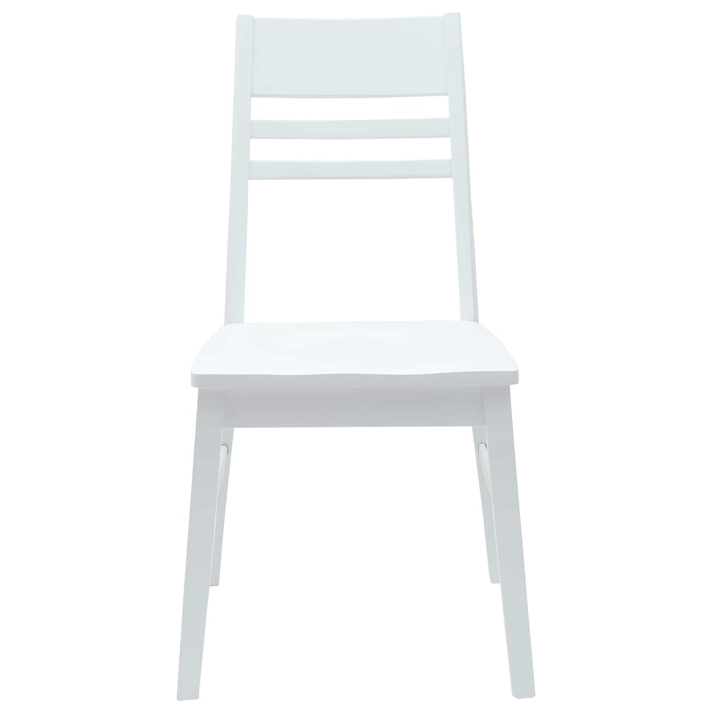 Dining Chairs 2 pcs White 43 x 54 x 89 cm Solid Rubber Wood