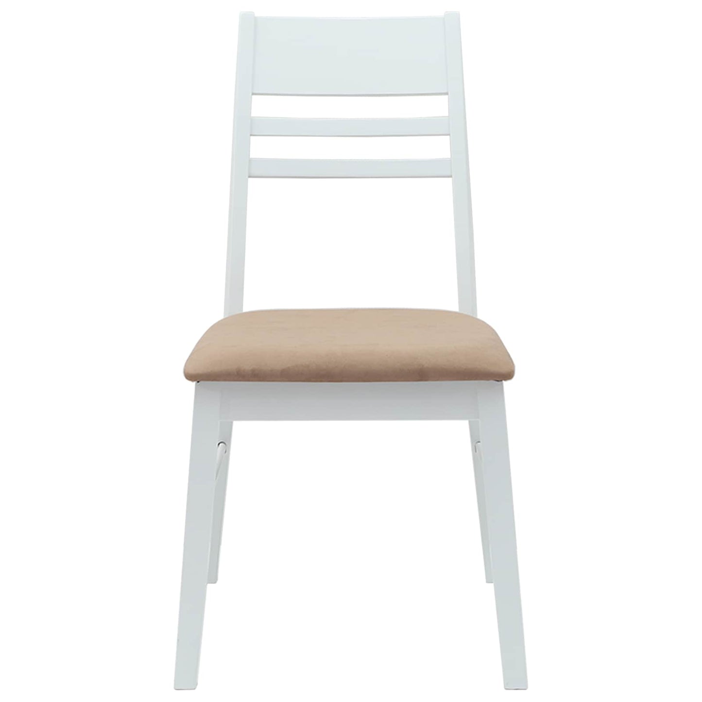 Dining Chairs 2 pcs White 43 x 54 x 89 cm Solid Rubber Wood