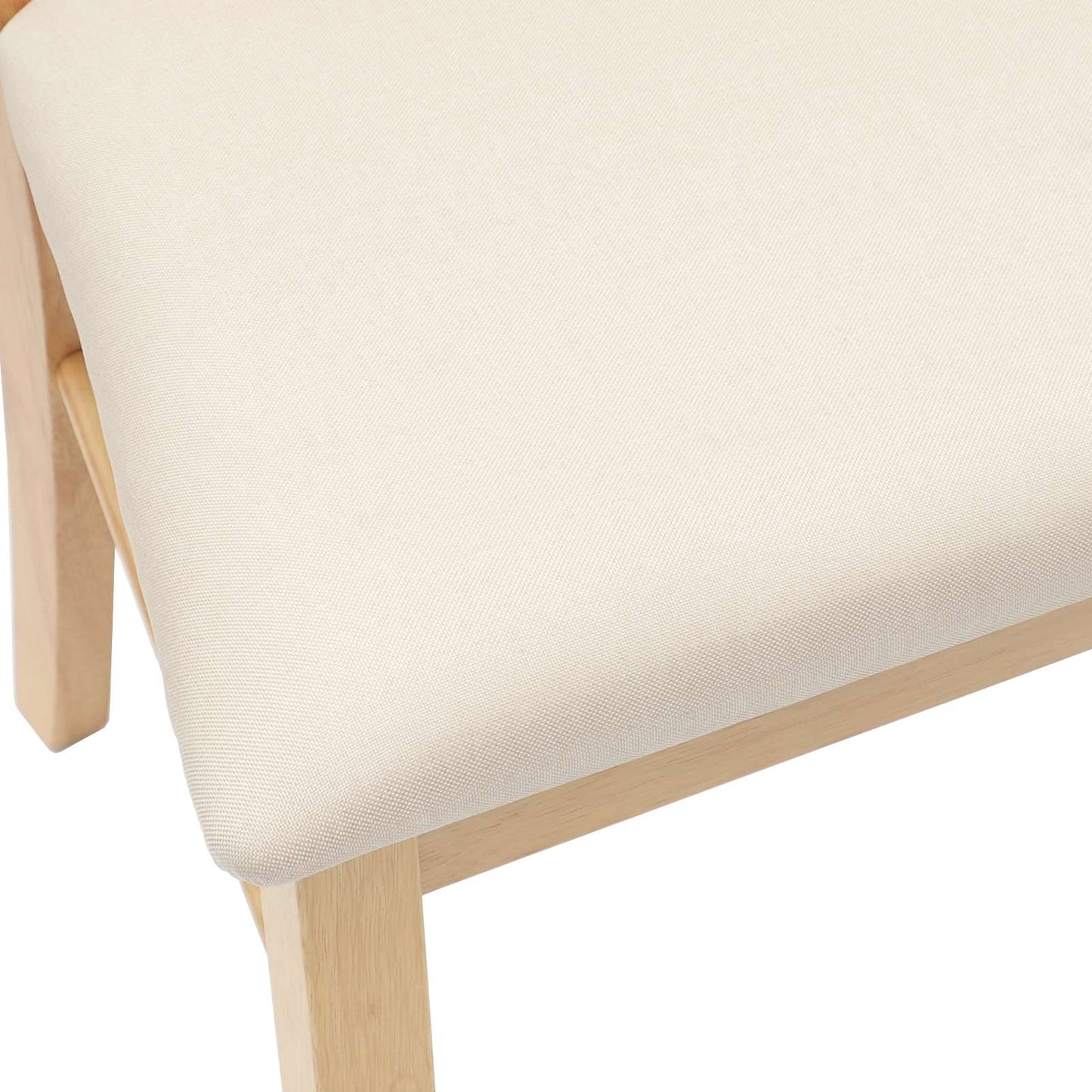 Dining Chairs 2 pcs Natural 50 x 52.5 x 91 cm Solid Rubber Wood