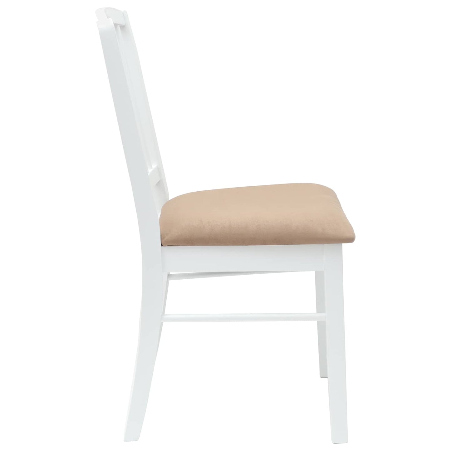 Dining Chairs 2 pcs White 50 x 52.5 x 91 cm Solid Rubber Wood