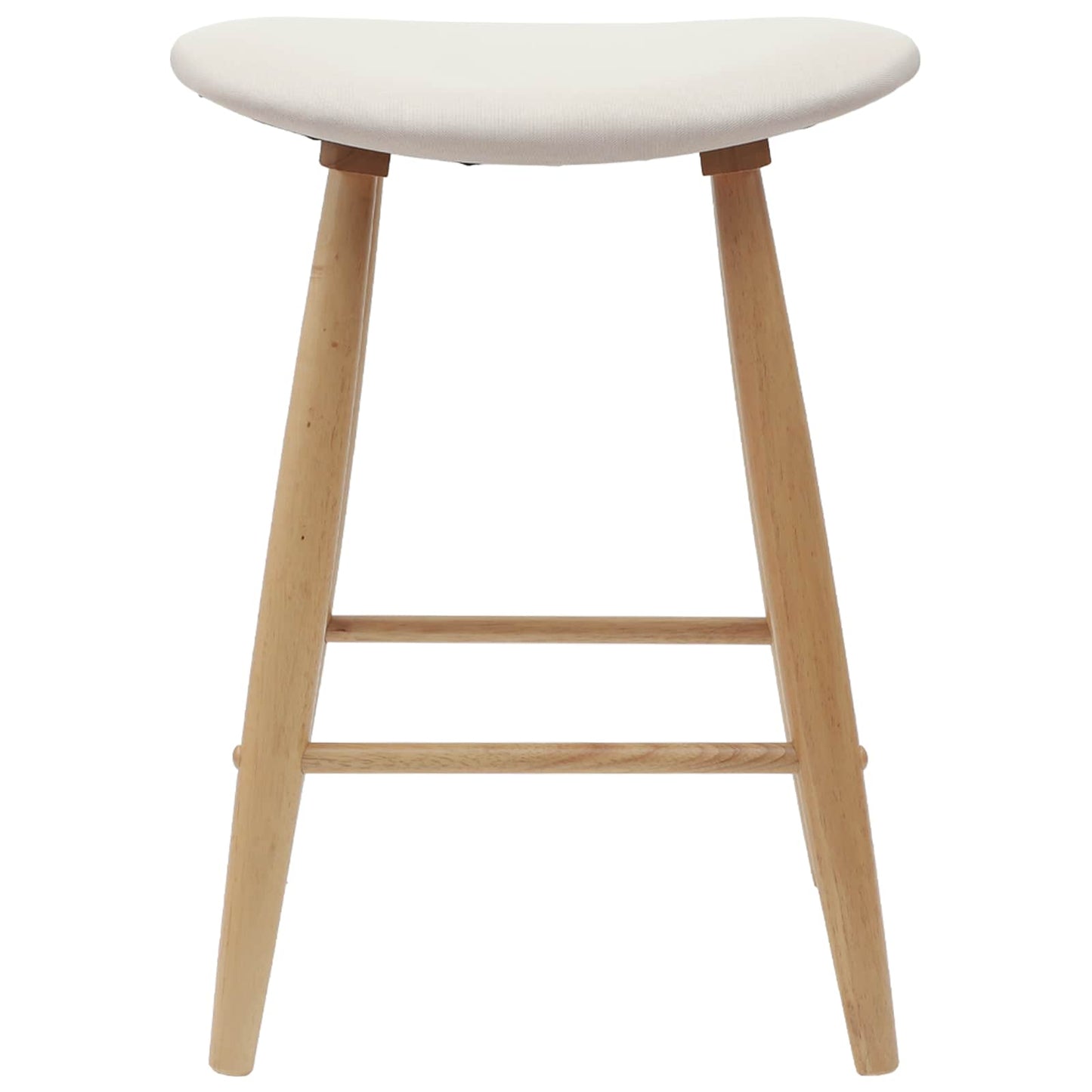 Dining Chairs 2 pcs Natural 46 x 37 x 63 cm Solid Rubber Wood