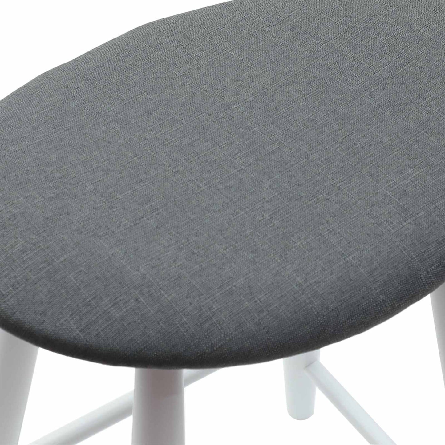 Dining Chairs 2 pcs White 46 x 37 x 63 cm Solid Rubber Wood