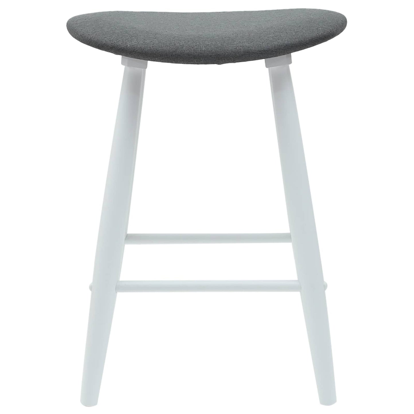 Dining Chairs 2 pcs White 46 x 37 x 63 cm Solid Rubber Wood