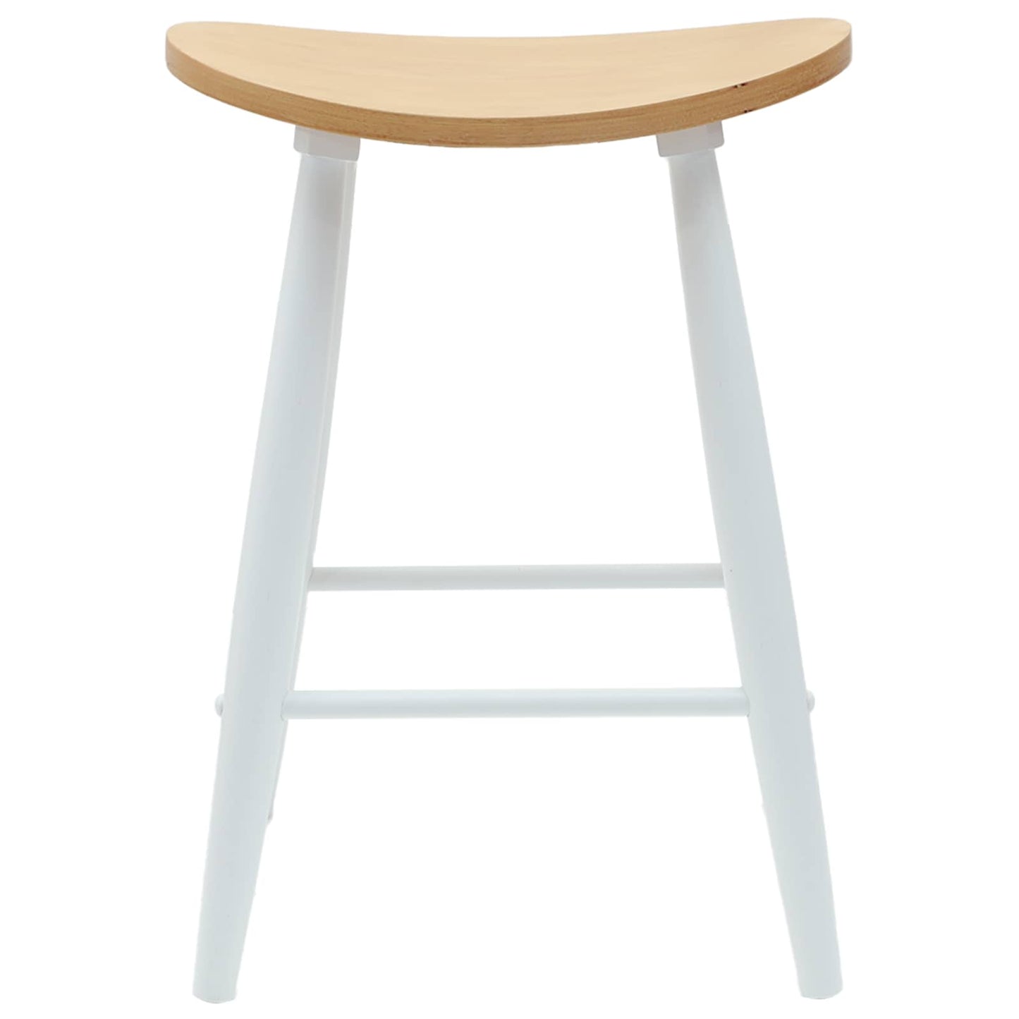 Dining Chairs 2 pcs White 46 x 37 x 63 cm Solid Rubber Wood