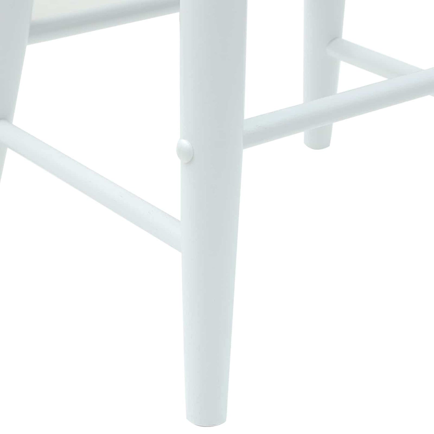 Dining Chairs 2 pcs White 46 x 37 x 63 cm Solid Rubber Wood