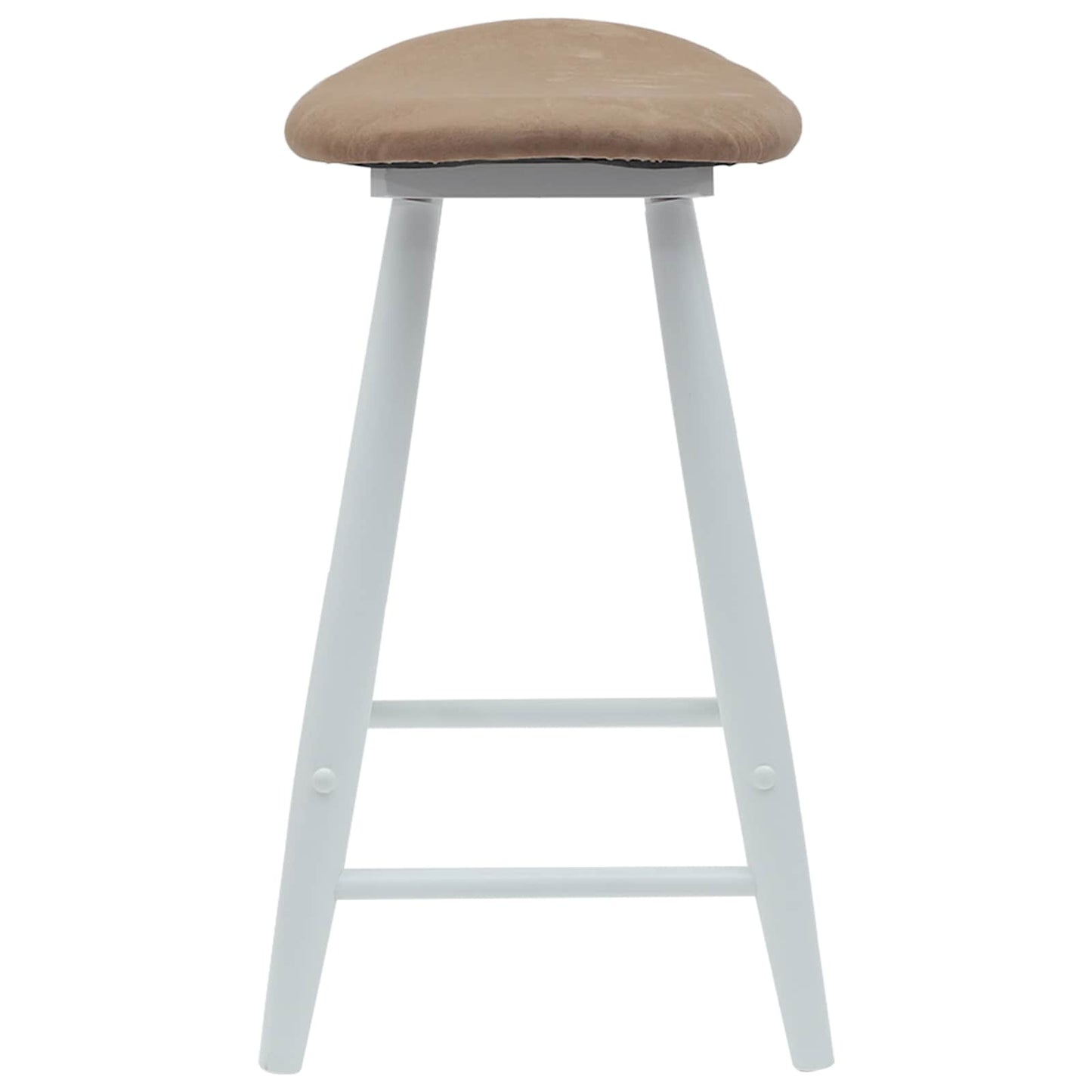 Dining Chairs 2 pcs White 46 x 37 x 63 cm Solid Rubber Wood