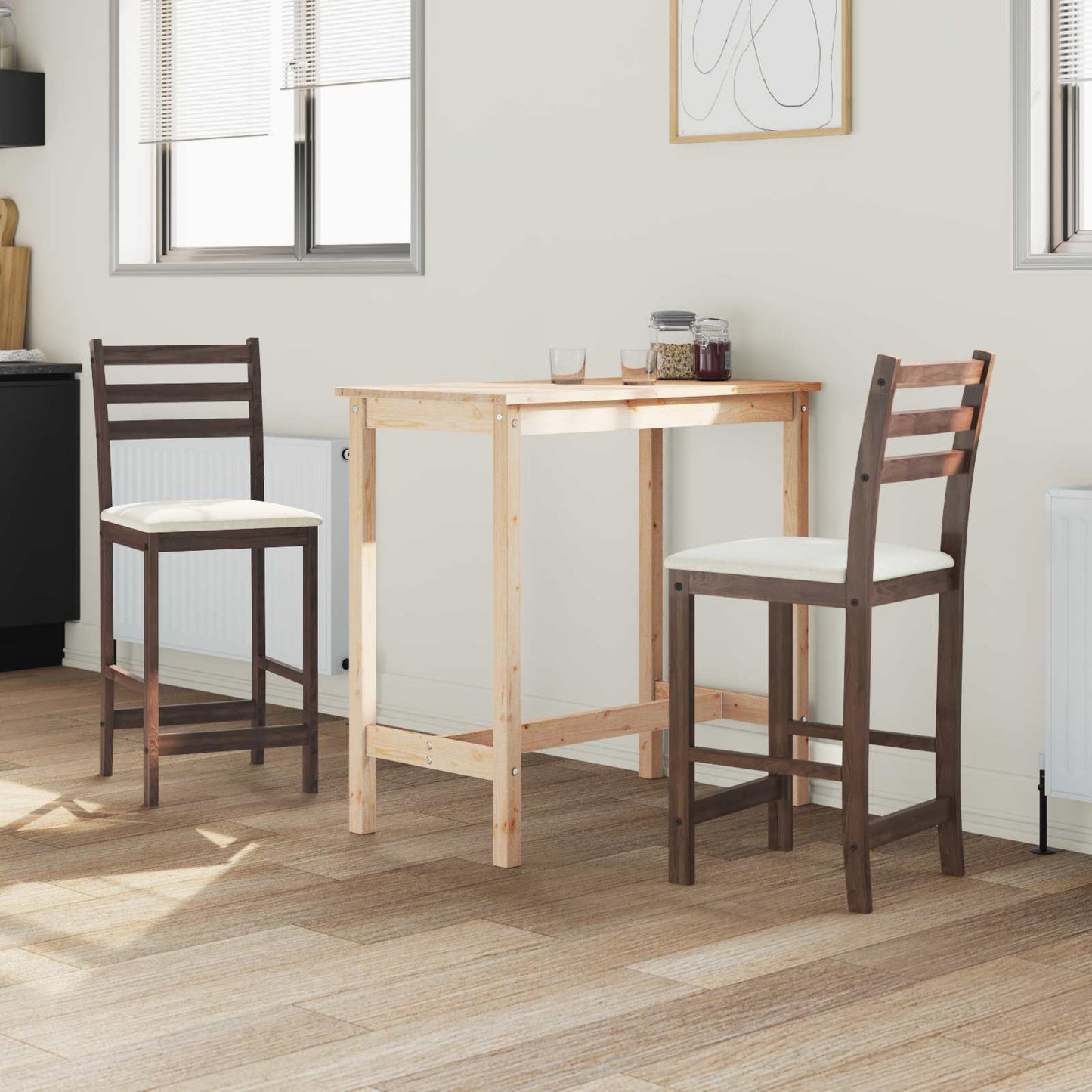Dining Chairs 2 pcs Light Brown 40 x 47.5 x 99.5 cm