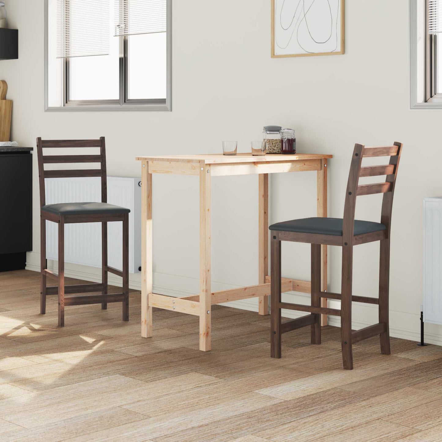 Dining Chairs 2 pcs Light Brown 40 x 47.5 x 99.5 cm
