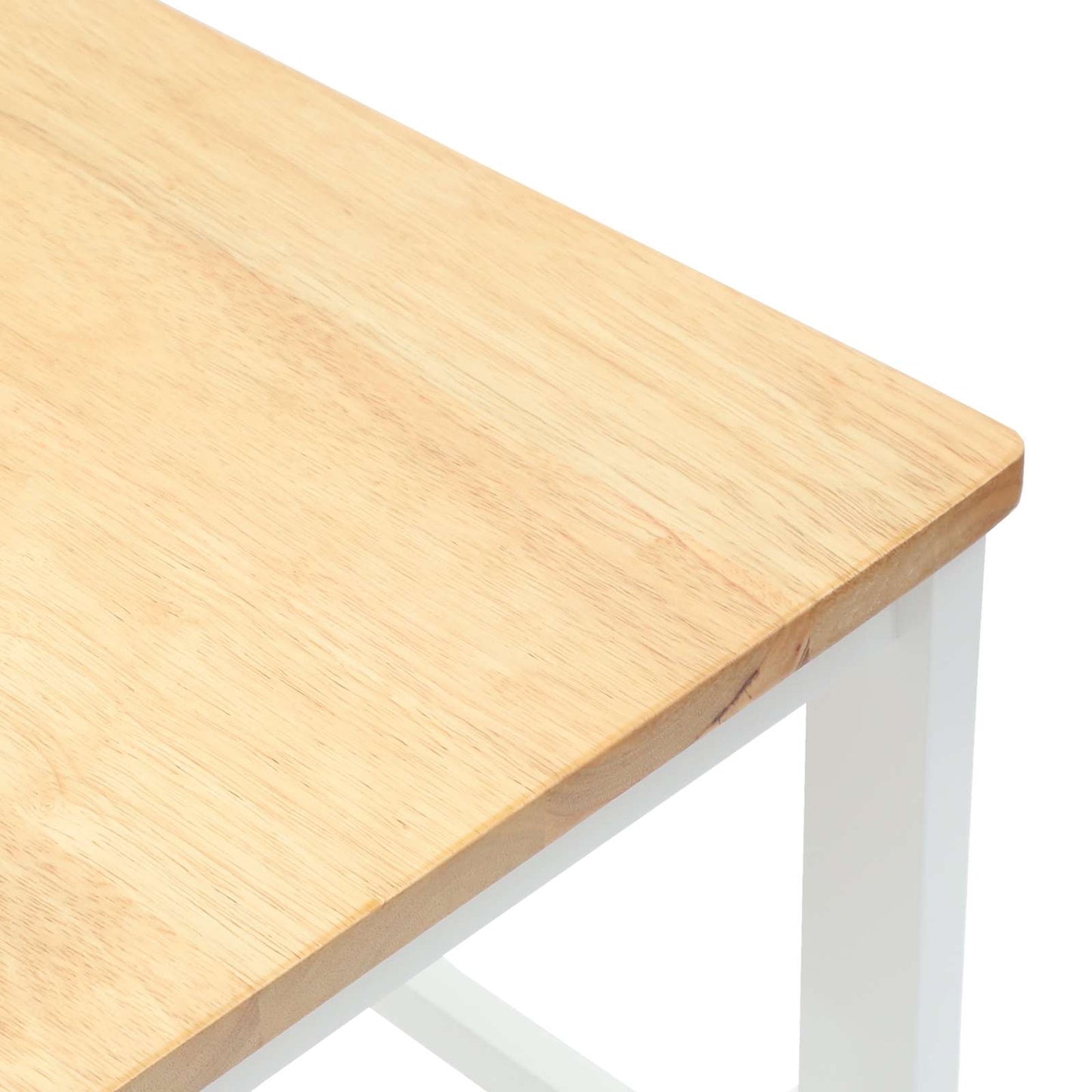 Dining Chairs 2 pcs Solid Rubber Wood White 40 x 47.5 x 99.5 cm