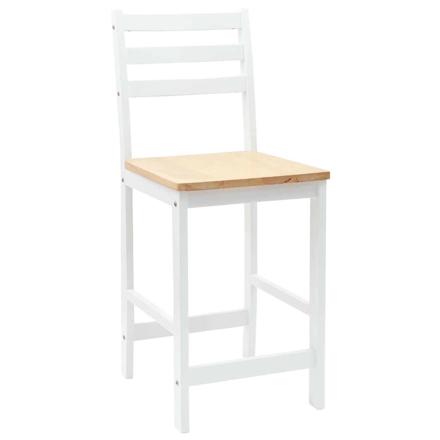Dining Chairs 2 pcs Solid Rubber Wood White 40 x 47.5 x 99.5 cm