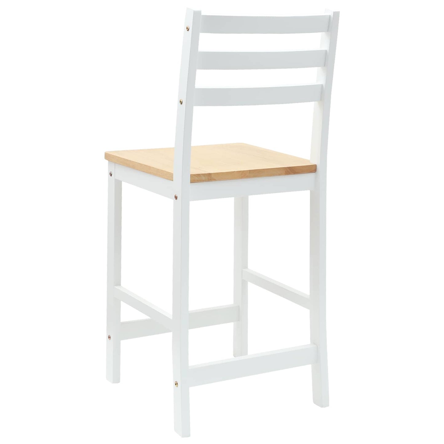 Dining Chairs 2 pcs Solid Rubber Wood White 40 x 47.5 x 99.5 cm