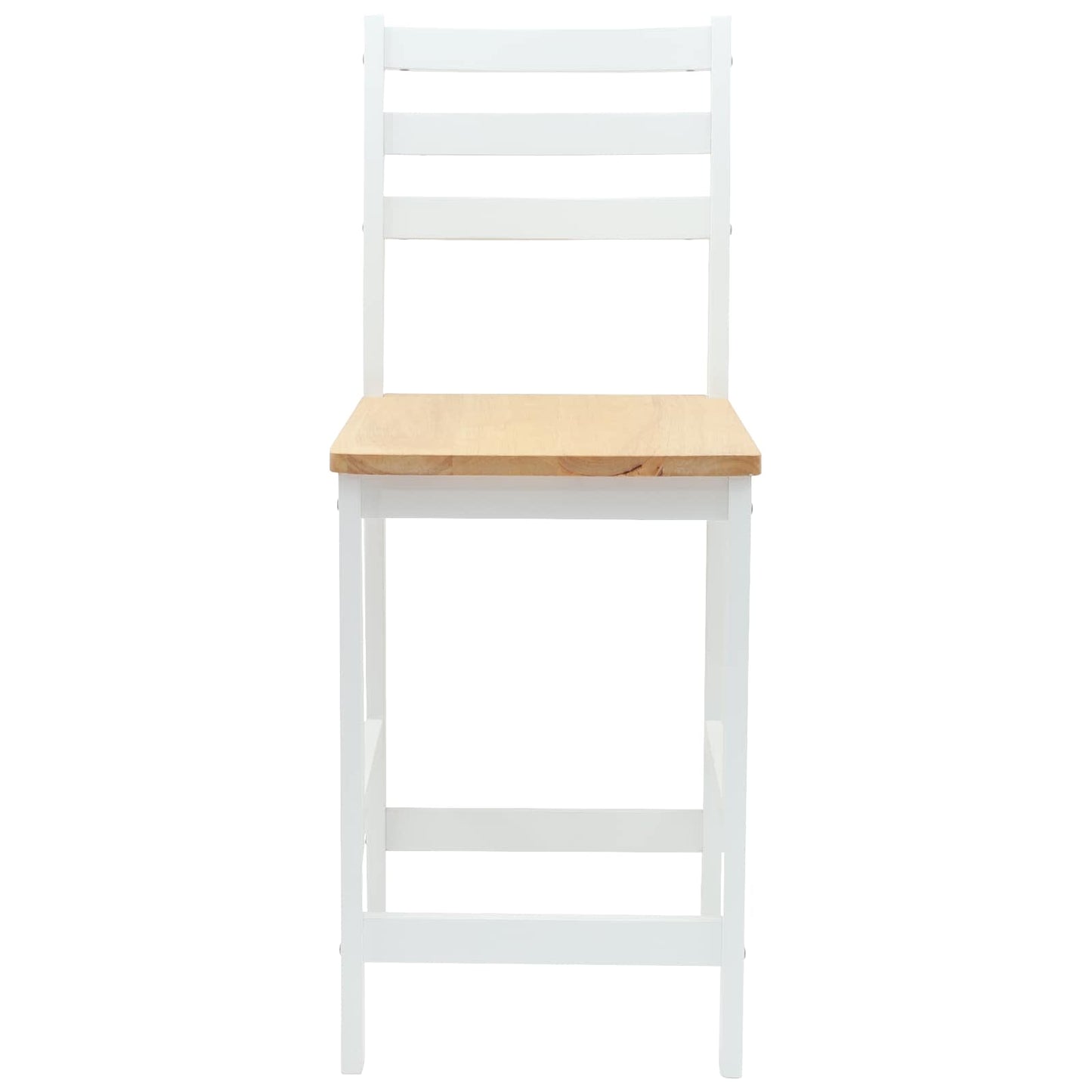 Dining Chairs 2 pcs Solid Rubber Wood White 40 x 47.5 x 99.5 cm