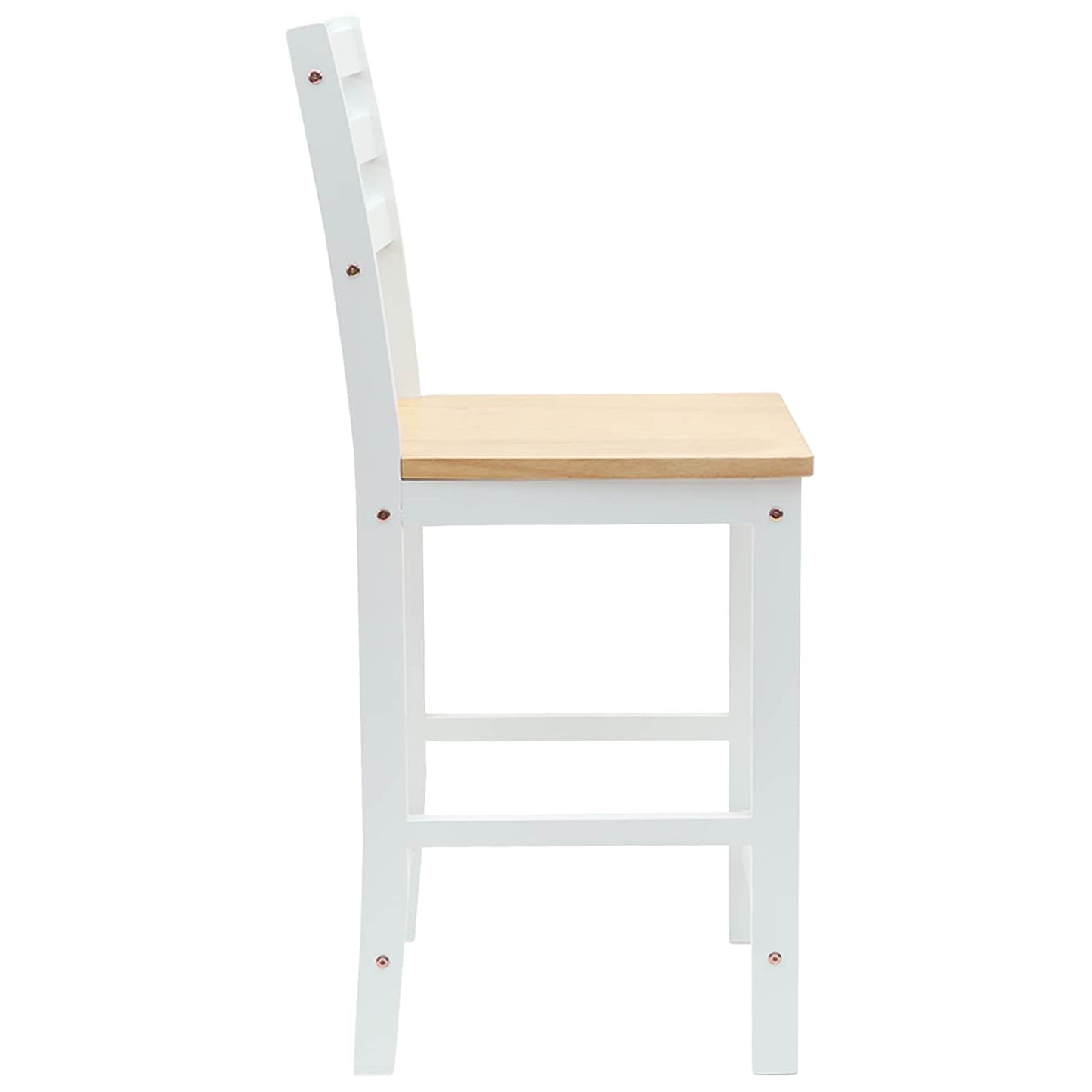 Dining Chairs 2 pcs Solid Rubber Wood White 40 x 47.5 x 99.5 cm