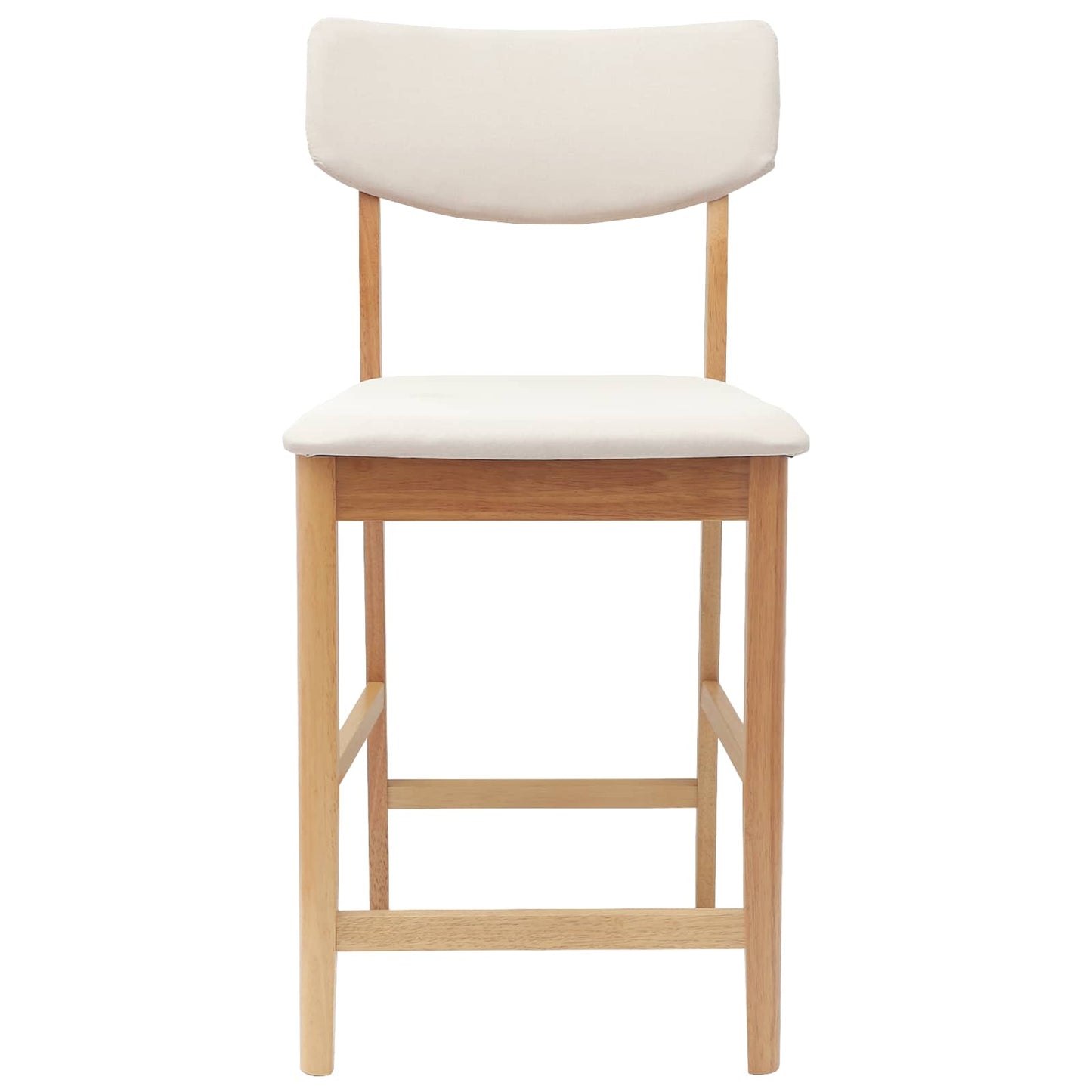 Dining Chairs 2 pcs Natural 48 x 49 x 95 cm Solid Rubber Wood