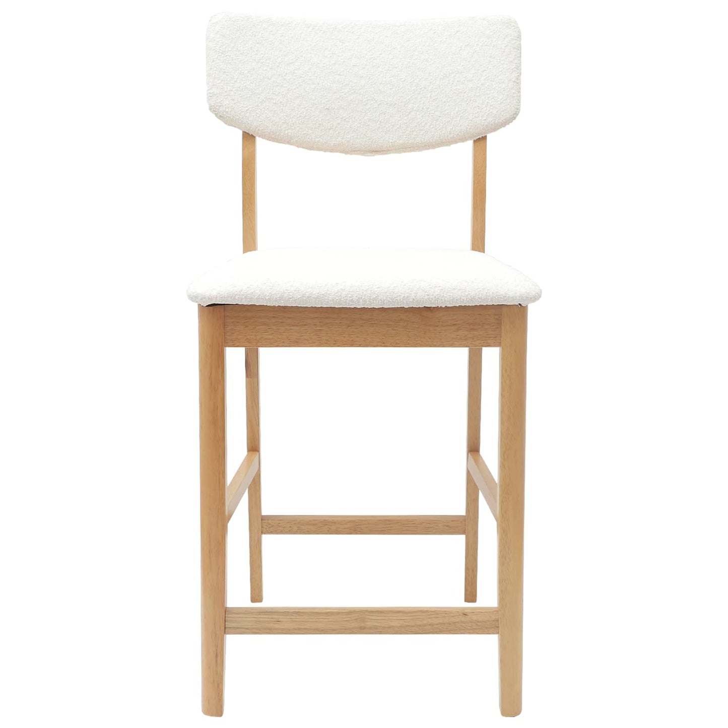 Dining Chairs 2 pcs Natural 48 x 49 x 95 cm Solid Rubber Wood
