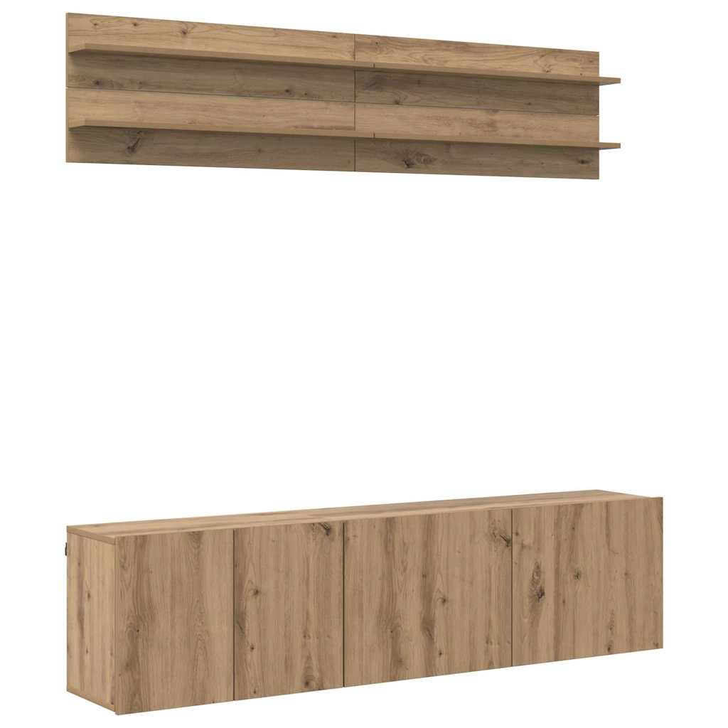 TV Units Wall-mounted 6 pcs Artisan oak Engineered wood