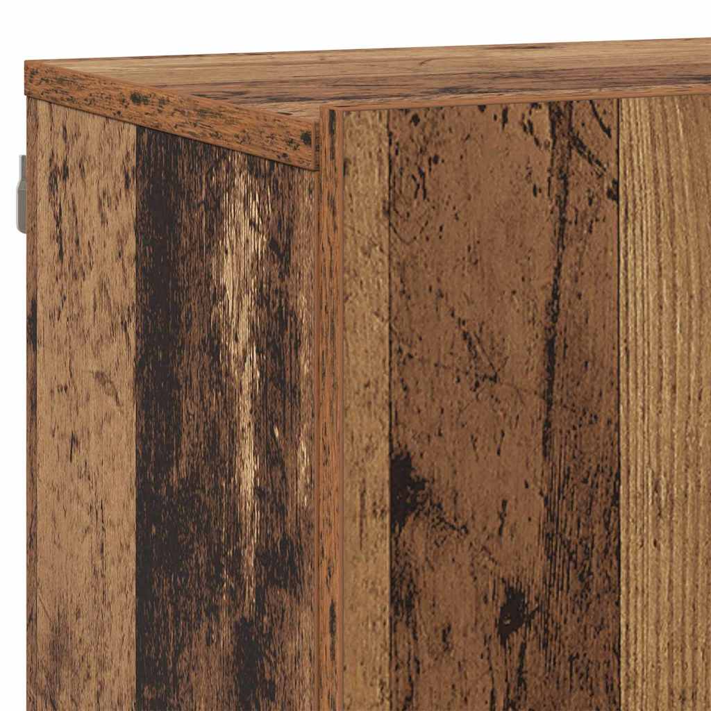 TV Wall Units with LED with LED 5 pcs Old wood Engineered Wood