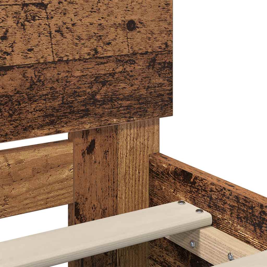 Bed Frame with Headboard Old Wood 120 x 200 cm Engineered Wood
