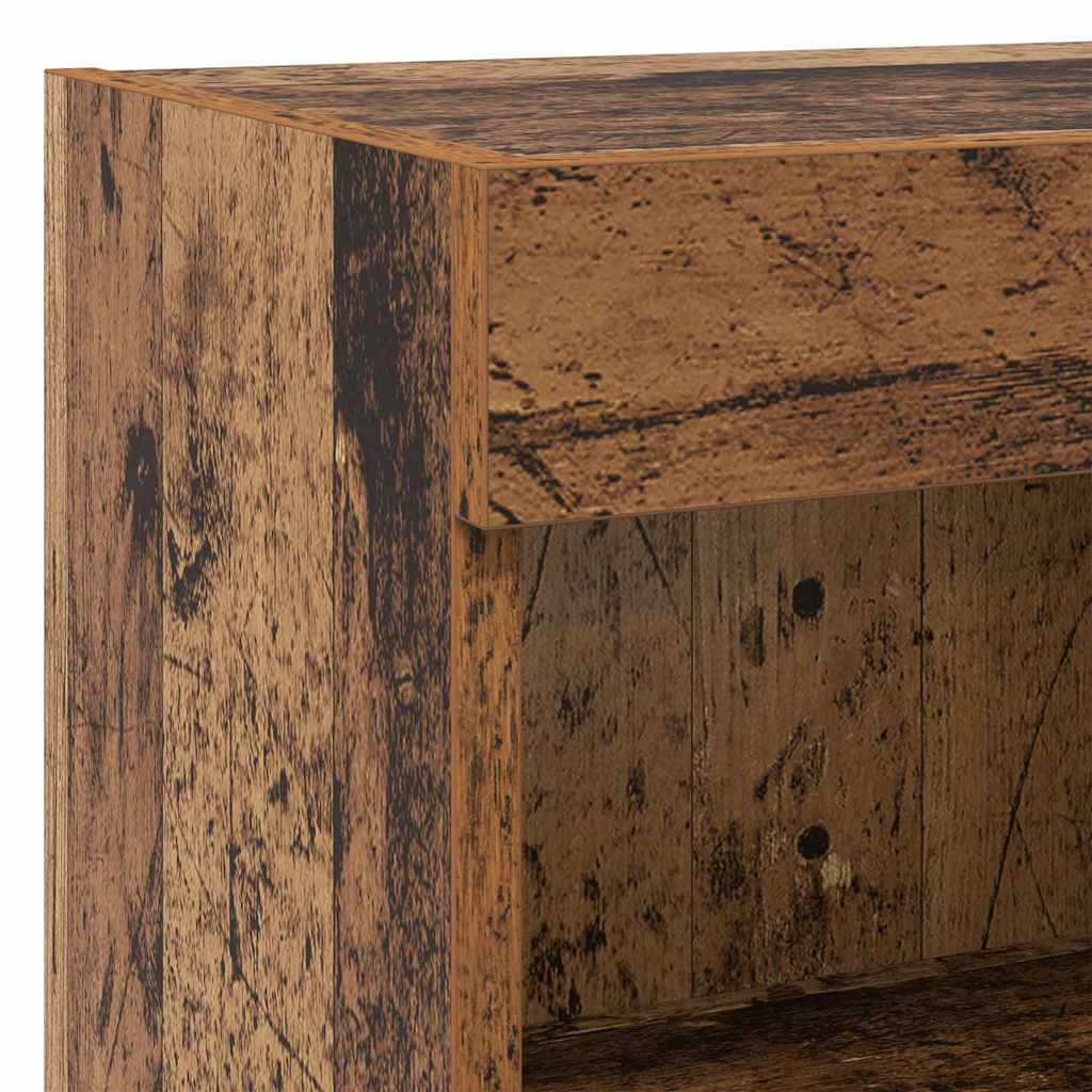 TV Wall Cabinet Set with LED 5 pcs Old Wood Engineered Wood