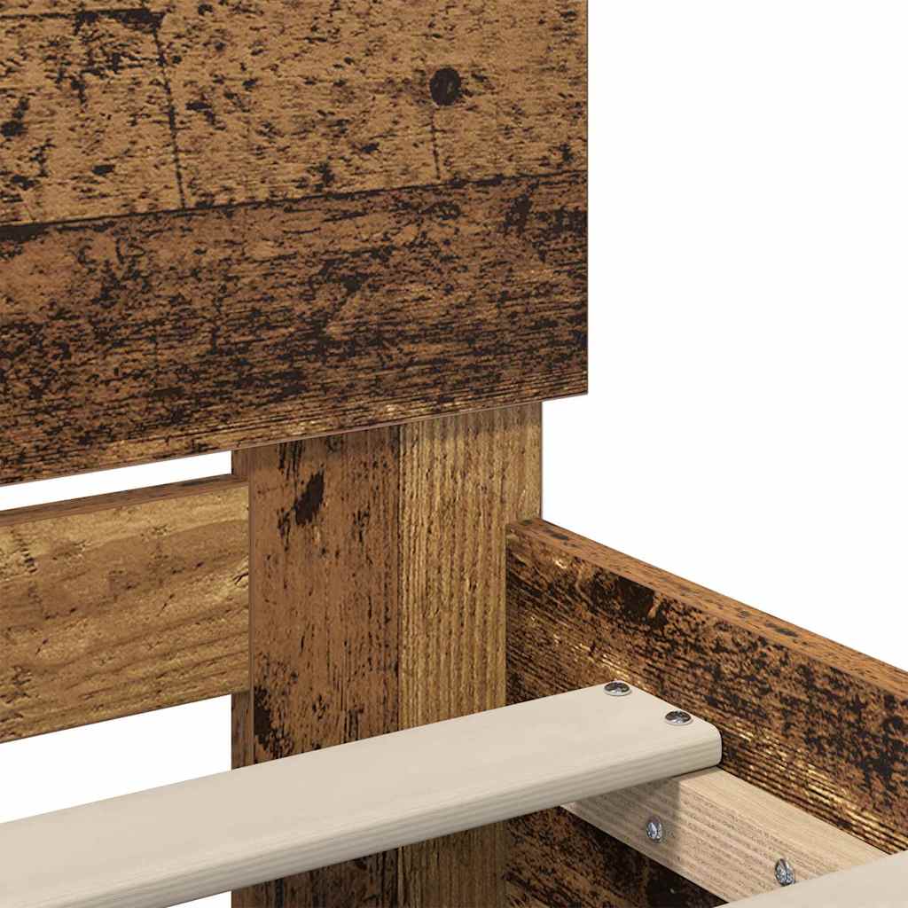 Bed Frame with Headboard Old Wood 160 x 200 cm Engineered Wood