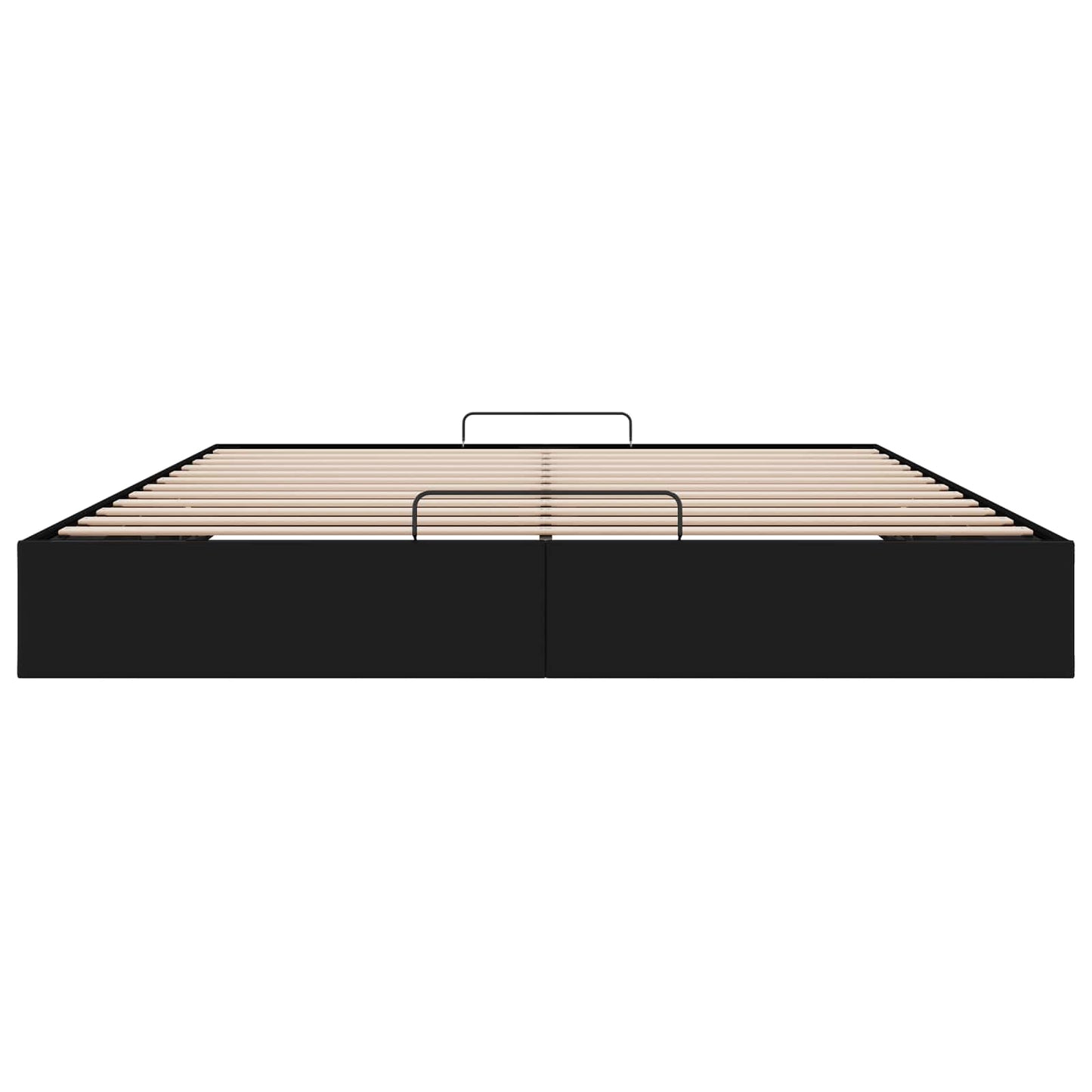 Ottoman Bed Frame Black King Size Faux Leather