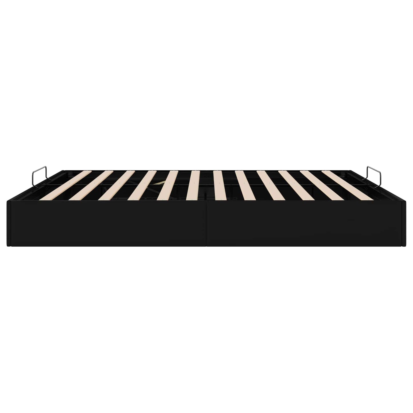 Ottoman Bed Frame Black King Size Faux Leather