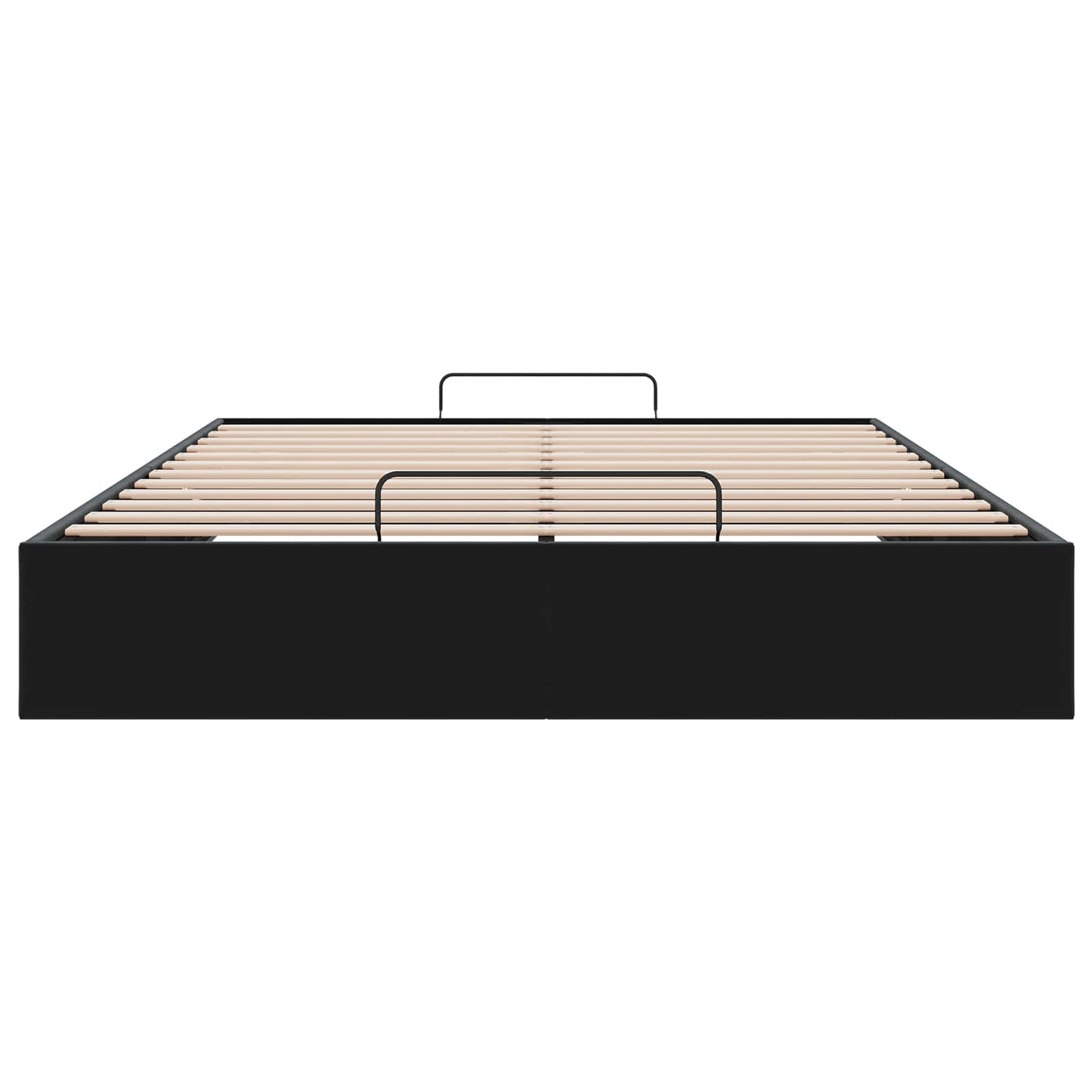 Ottoman Bed Frame Black Queen Size Velvet